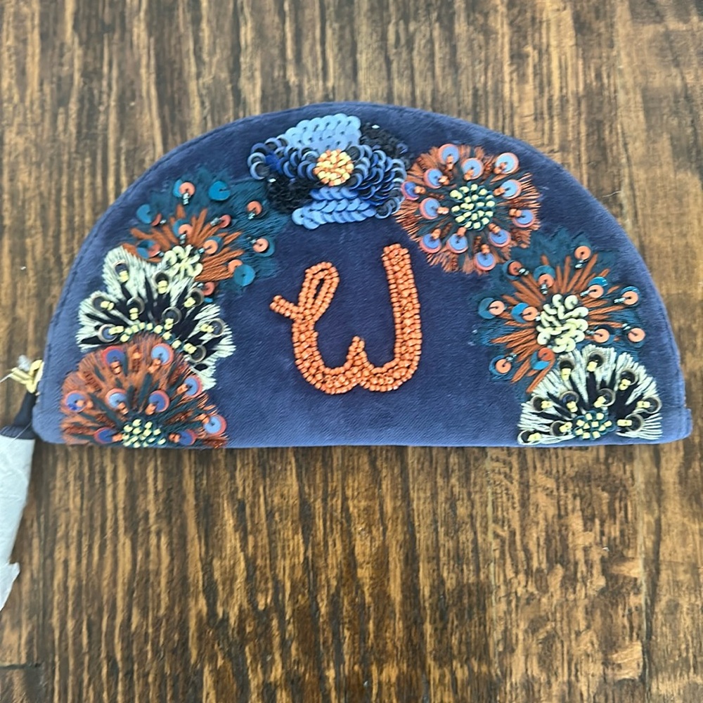 Anthropologie clutch, W monogram